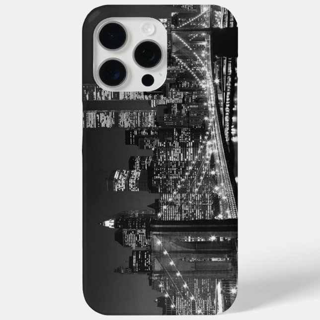 Funda De Case-Mate Para iPhone Nueva York en blanco y negro (Reverso )