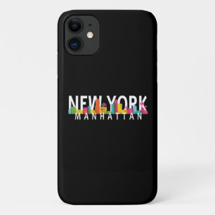 Funda Para iPhone 11 Nueva York Manhattan con palmeras