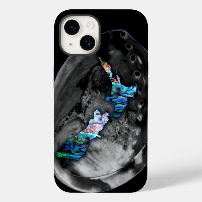 FUNDA DE Case-Mate PARA iPhone NUEVA ZELANDIA KIWI MAP PAUA (Reverso )