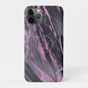 Funda Para iPhone 11 Pro Nuevo estuche de iphone en monograma de mármol ros