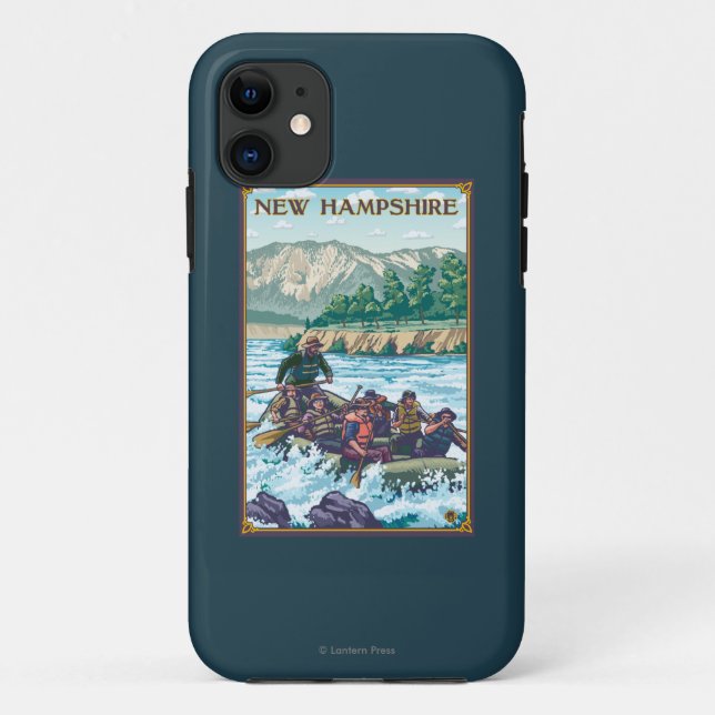 Funda De Case-Mate Para iPhone Nuevo HampshireRiver que transporta escena en (Reverso)