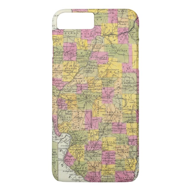 Funda De Case-Mate Para iPhone Nuevo mapa de Illinois (Reverso)