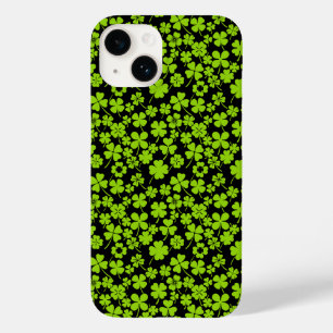 Funda Para iPhone 14 De Case-Mate Nuevo patrón.Clover deja 01 Black BG