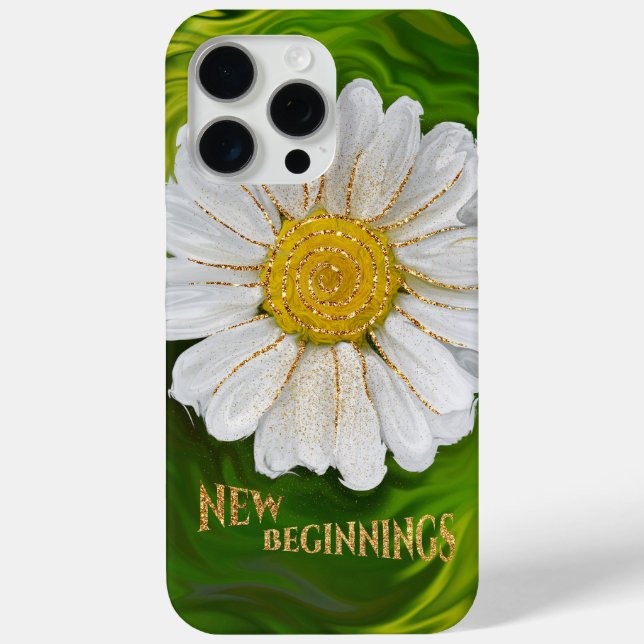 Funda De Case-Mate Para iPhone Nuevos comienzos - Poder floral de margarita (Reverso )