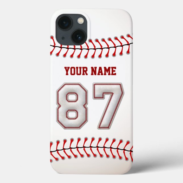Funda De Case-Mate Para iPhone Número 87 de béisbol con título Guay (Reverso)