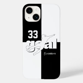Funda Para iPhone 14 De Case-Mate número jersey del chica de fútbol blanco negro