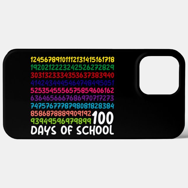 Funda De Case-Mate Para iPhone Números matemáticos 100 días de escolares (Reverso  (Horizontal))