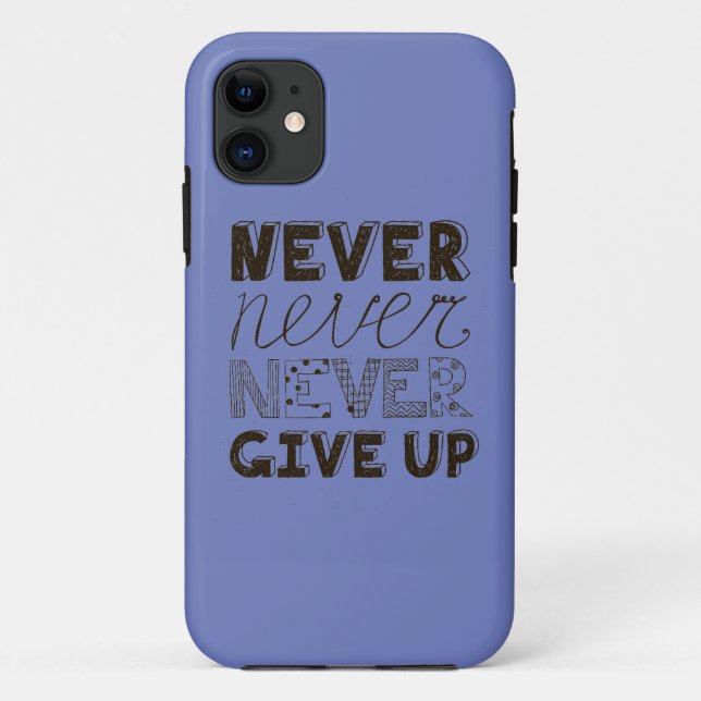 Funda De Case-Mate Para iPhone Nunca dé para arriba (Reverso)