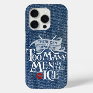 Funda Para iPhone 15 Pro Nunca demasiados hombres (hockey)