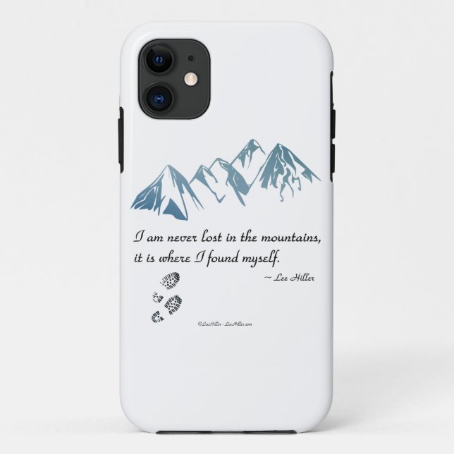 Funda De Case-Mate Para iPhone Nunca estoy perdido en las montañas, es donde... (Reverso)