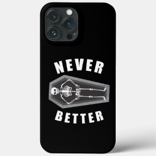 Funda Para iPhone 13 Pro Max Nunca Mejor Muerto Por Dentro Esqueleto Halloween