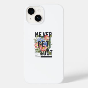 Funda Para iPhone 14 De Case-Mate Nunca se pierda el lema floral