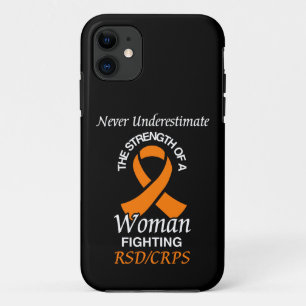 Funda Para iPhone 11 Nunca subestimar/Cinta/Mujer...RSD/CRPS