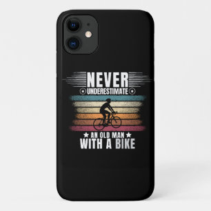 Funda Para iPhone 11 Nunca Subestimes a un Hombre Mayor en una Biciclet
