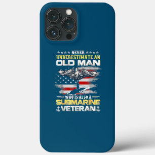 Funda Para iPhone 13 Pro Max Nunca Subestimes A Un Veterano De Los Submarinos D