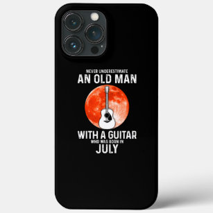 Funda Para iPhone 13 Pro Max Nunca Subestimes A Un Viejo Con Julio De Guitarra