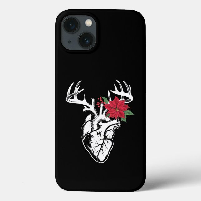 Funda De Case-Mate Para iPhone Nurse Heart Anatomy Reindeer Heart Cath Lab RN (Reverso)