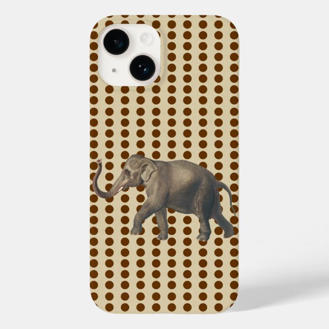 Funda De Case-Mate Para iPhone Nutmeg Spice hace puntos con elefante (Reverso )