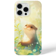 Nutria Alegre en un Caprichoso Mundo Floral Lluvio