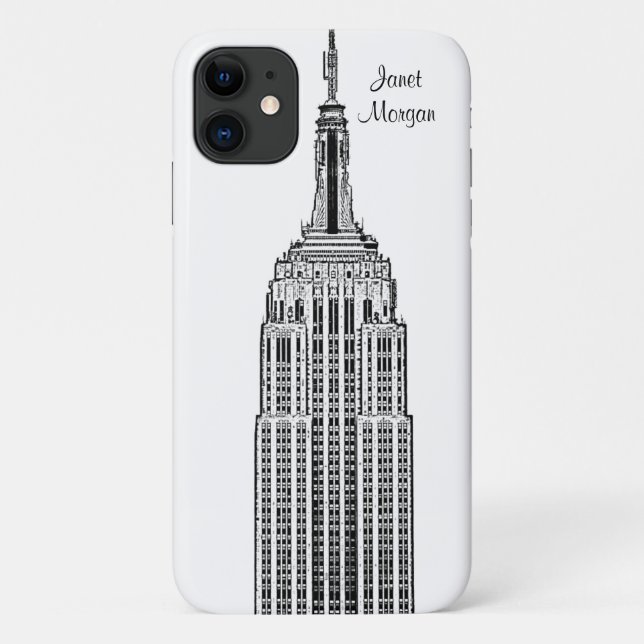 Funda De Case-Mate Para iPhone NYC Skyline - Empire State Building Etched look (Reverso)