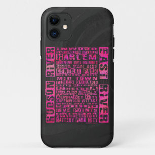 Funda Para iPhone 11 NYC Vecindarios Hot Pink