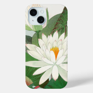 Funda Para iPhone 15 Nymphaea lotus, grabado en madera japonés, 1917
