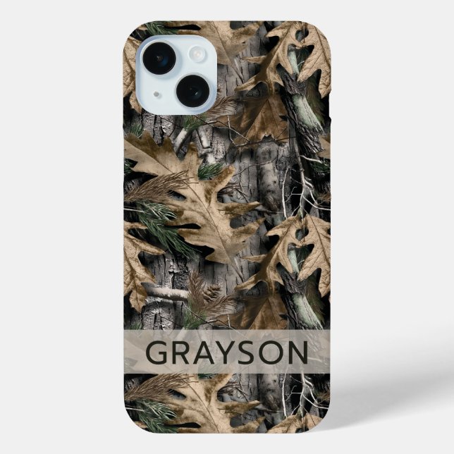 Funda De Case-Mate Para iPhone Oak Tree Camouflage Personalized Case-Mate iPhone (Reverso )