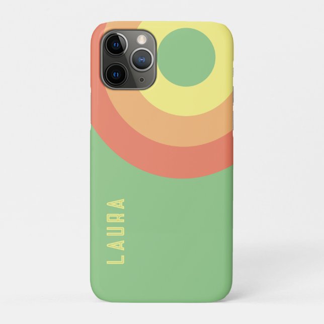 Funda De Case-Mate Para iPhone Objetivo arcoiris personalizado - verde, percha (Reverso)