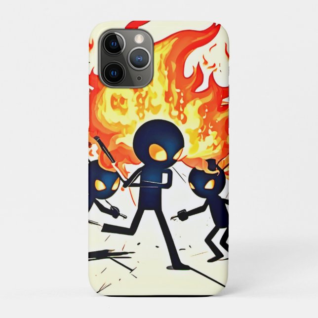 Funda De Case-Mate Para iPhone Obra artística de la llama humana (Reverso)
