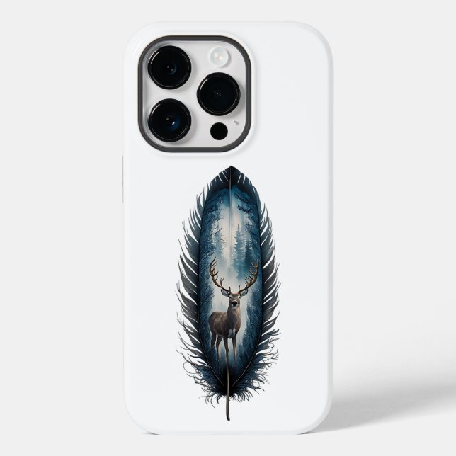 Funda De Case-Mate Para iPhone "Obra maestra de la naturaleza: Deer Feather Desig (Reverso )
