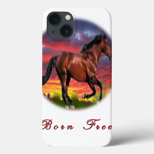 Funda De Case-Mate Para iPhone Obsequios de arte ecuestre (Reverso)