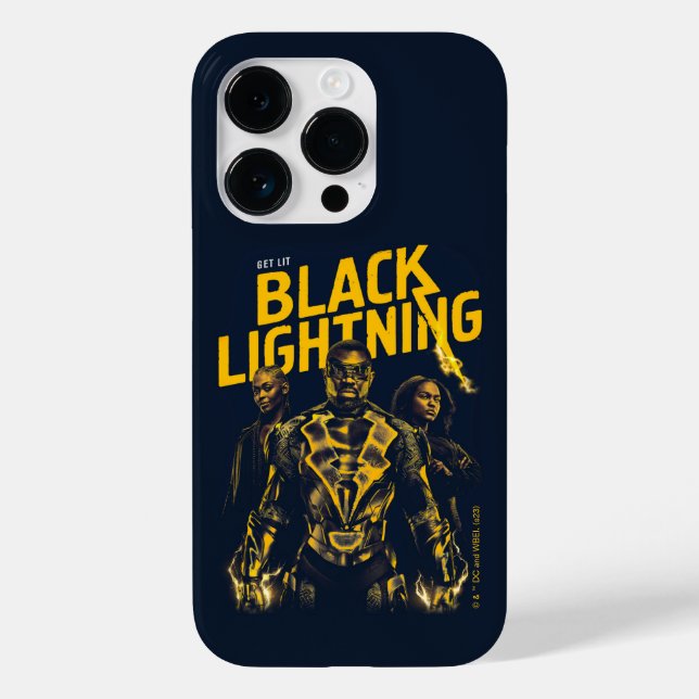 Funda De Case-Mate Para iPhone Obtén luz - Black Lightning (Reverso )