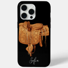 Funda Para iPhone 15 Pro Max Occidente,Vintage,Saddle,Country,Monogrammed,Perso