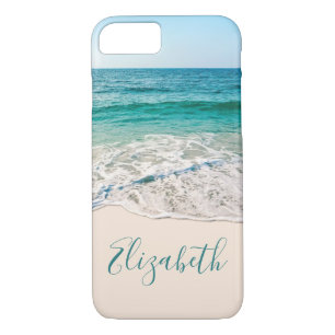 Funda Para iPhone 8/7 Ocean Beach Shore para agregar tu nombre