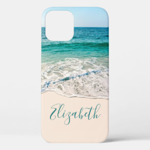 Funda Para iPhone 12 Ocean Beach Shore para agregar tu nombre