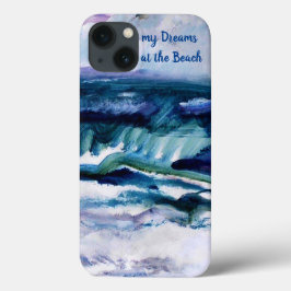 Funda Para iPhone 13 Ocean Beach Shore Water Blue - Personalice con Nom