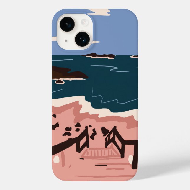 Funda De Case-Mate Para iPhone Ocean Blues (Reverso )