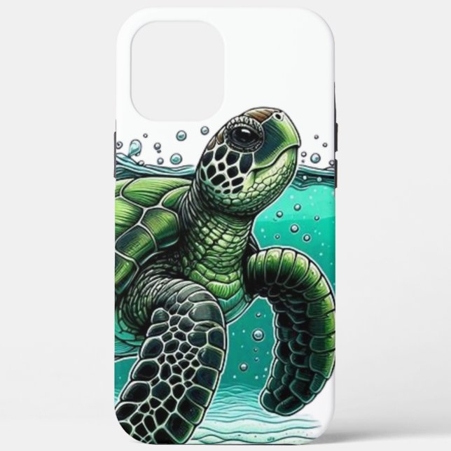 Funda De Case-Mate Para iPhone 🌊 Ocean Explorer Sea Turtle 🐢 (Reverso )