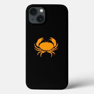 Funda Para iPhone 13 Ocean Glow_Naranja sobre el cangrejo negro