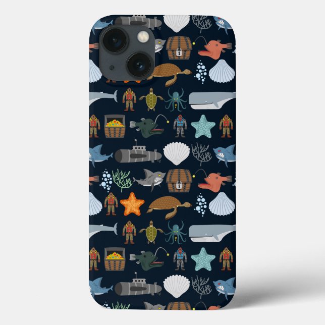 Funda De Case-Mate Para iPhone Ocean Inhabitants Pattern 1 (Reverso)