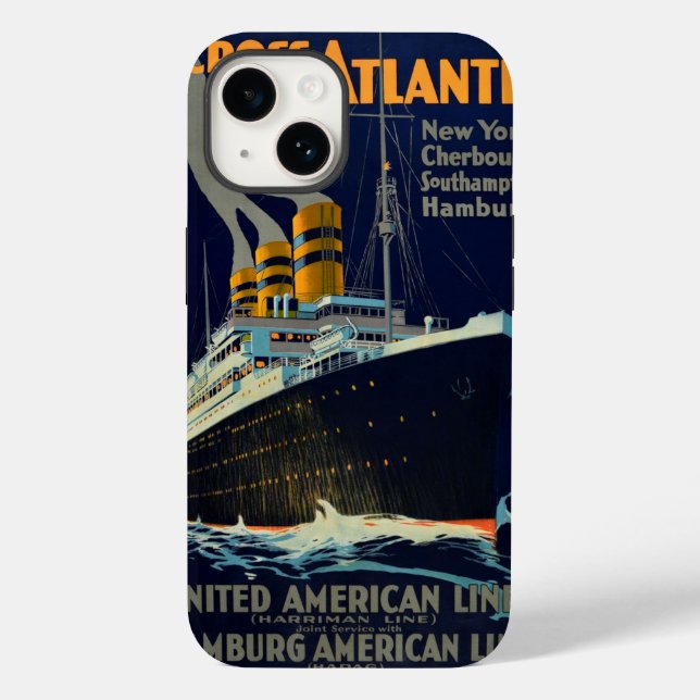 FUNDA DE Case-Mate PARA iPhone OCEAN LINER EUROPA AMERICA (Reverso )