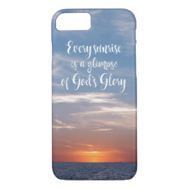 Funda Para iPhone 8/7 Ocean Sunrise con un vistazo a la cita de la glori