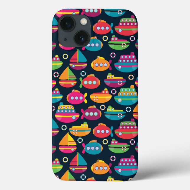 Funda De Case-Mate Para iPhone Ocean Transportation Pattern (Reverso)