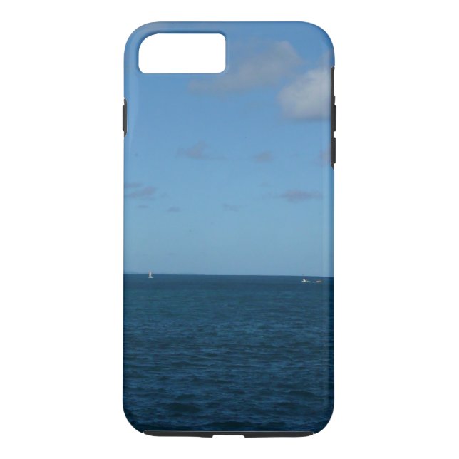 Funda De Case-Mate Para iPhone Océano azul del horizonte de Santa Lucía (Reverso)