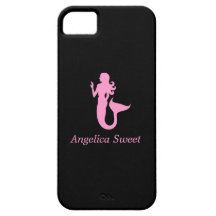 Océano Glow_Pink-on-Black Mermaid_personalized