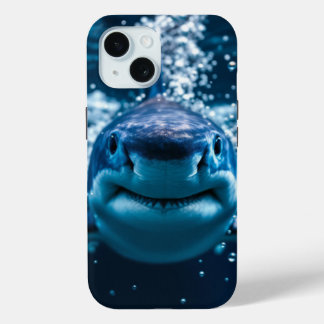 Funda Para iPhone 15 Ocean's Smile: The Great White's Greeting