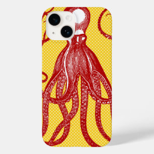 Funda Para iPhone 14 De Case-Mate Octopus antiguo en micropunto amarillo