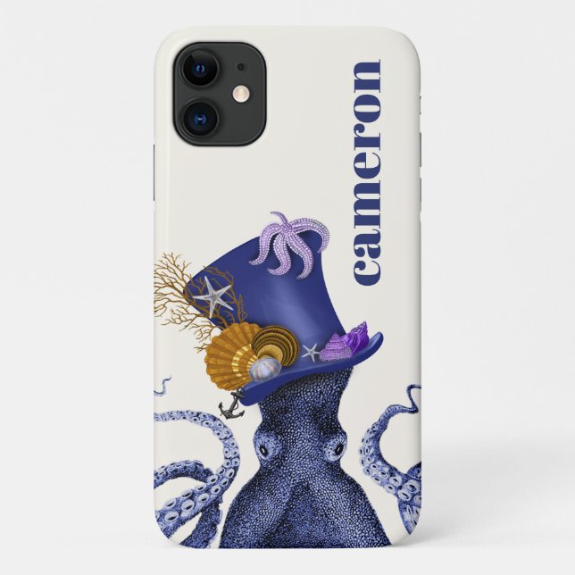 Funda De Case-Mate Para iPhone Octopus con Gorra náutico (Reverso)