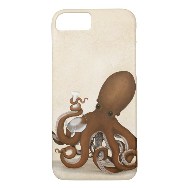 Funda De Case-Mate Para iPhone Octopus Con Matraz De Química Ventilador Científic (Reverso)
