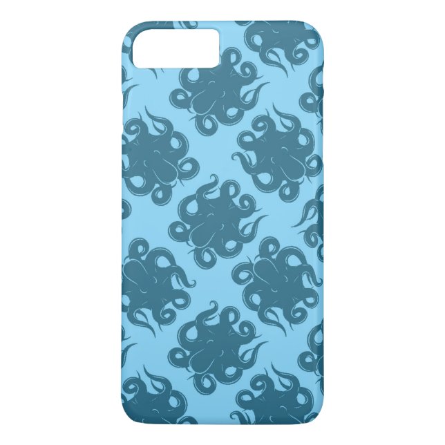 Funda De Case-Mate Para iPhone Octopus En Patrón Azul (Reverso)